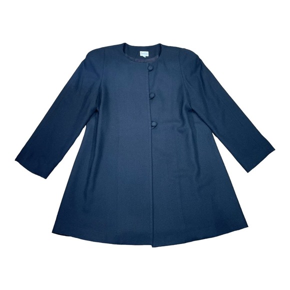 Neiman Marcus Jackets & Blazers - Neiman Marcus Vintage Black Wool Blend Coat Size 14